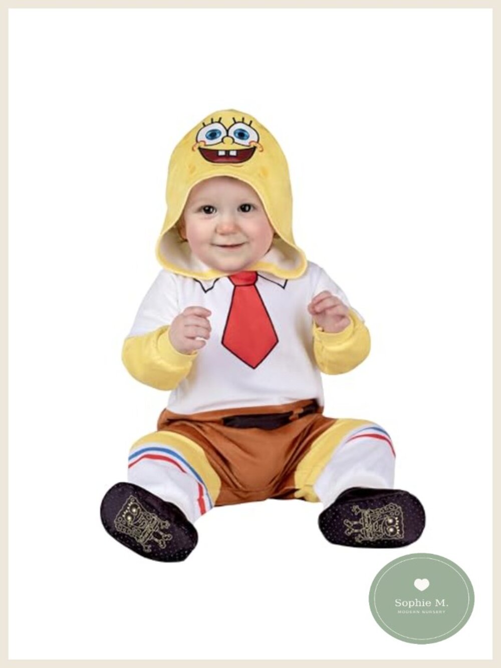 SpongeBob Official Infant Halloween Costume One-Piece Jumpsuit with Hood and